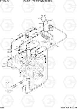 3250 PILOT HYD PIPING(BASE 4) R170W-7A, Hyundai