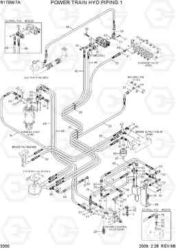 3300 POWER TRAIN HYD PIPING 1 R170W-7A, Hyundai