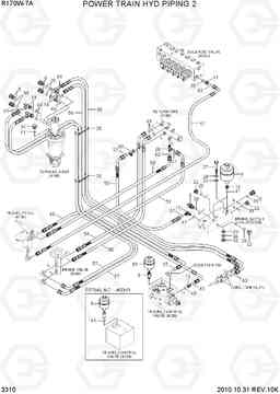 3310 POWER TRAIN HYD PIPING 2 R170W-7A, Hyundai