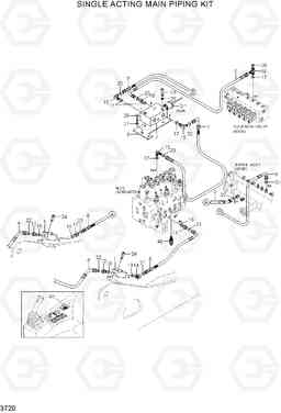 3720 SINGLE ACTING MAIN PIPING KIT R170W-7A, Hyundai