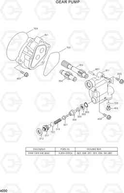 4030 GEAR PUMP R170W-7A, Hyundai