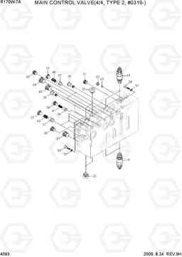 4093 MAIN CONTROL VALVE(4/4, TYPE 2, #0319-) R170W-7A, Hyundai