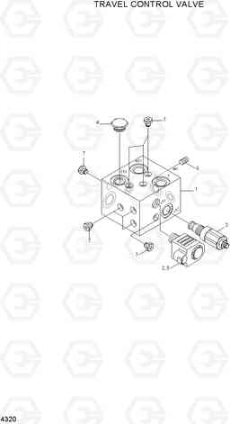 4320 TRAVEL CONTROL VALVE R170W-7A, Hyundai