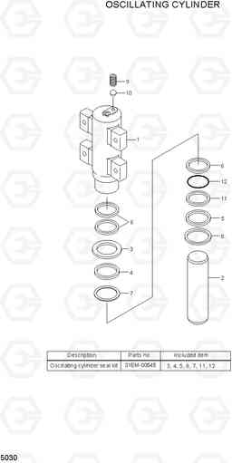 5030 OCCILLATING CYLINDER R170W-7A, Hyundai