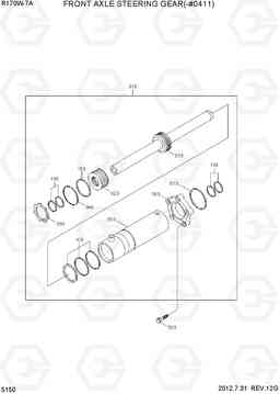 5150 FRONT AXLE STEERING GEAR(-#0411) R170W-7A, Hyundai