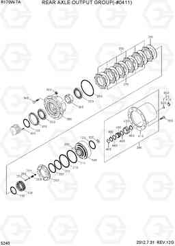 5240 REAR AXLE OUTPUT GROUP(-#0411) R170W-7A, Hyundai