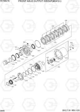 5440 FRONT AXLE OUTPUT GROUP(#0412-) R170W-7A, Hyundai