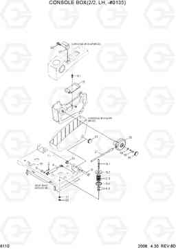 6110 CONSOLE BOX(2/2, LH, -#0135) R170W-7A, Hyundai