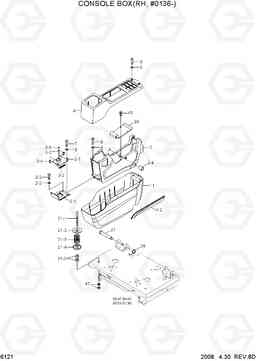 6121 CONSOLE BOX(RH, #0136-) R170W-7A, Hyundai