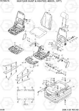 6148 SEAT(AIR SUSP & HEATED, #0025-, OPT) R170W-7A, Hyundai