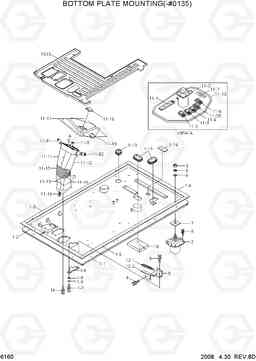 6160 BOTTOM PLATE MOUNTING(-#0135) R170W-7A, Hyundai