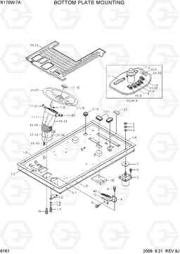 6161 BOTTOM PLATE MOUNTING(#0136-) R170W-7A, Hyundai