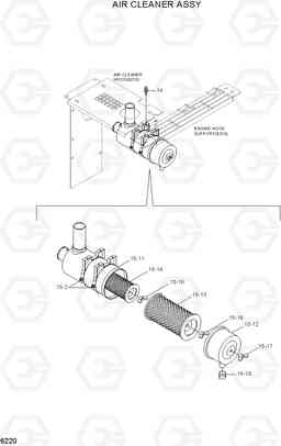 6220 AIR CLEANER ASSY R170W-7A, Hyundai