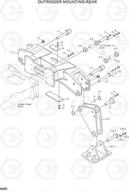 6460 OUTRIGGER MOUNTING-REAR R170W-7A, Hyundai