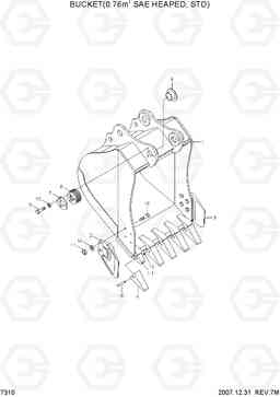 7310 BUCKET(0.76M3 SAE HEAPED, STD) R170W-7A, Hyundai