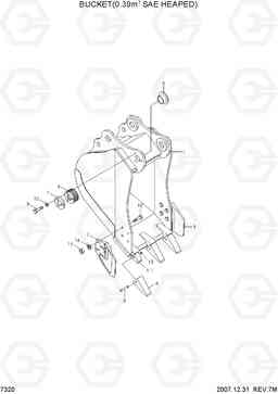 7320 BUCKET(0.39M3 SAE HEAPED) R170W-7A, Hyundai