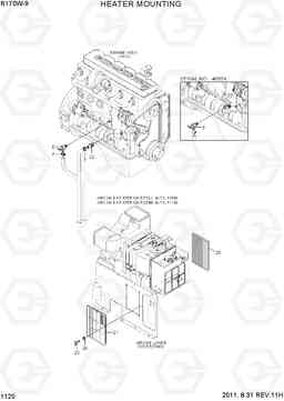 1120 HEATER MOUNTING R170W-9, Hyundai