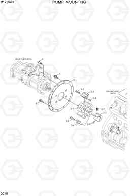 3010 PUMP MOUNTING R170W-9, Hyundai