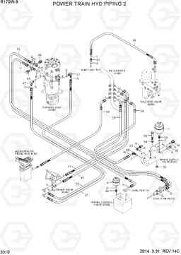 3310 POWER TRAIN HYD PIPING 2 R170W-9, Hyundai
