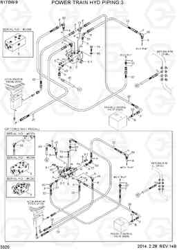 3320 POWER TRAIN HYD PIPING 3 R170W-9, Hyundai