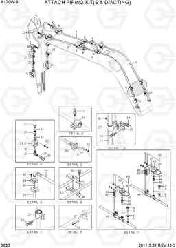 3630 ATTACH PIPING KIT(S & D/ACTING) R170W-9, Hyundai