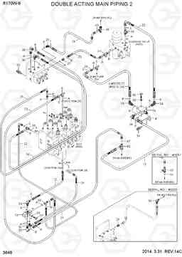 3646 DOUBLE ACTING MAIN PIPING KIT 2 R170W-9, Hyundai