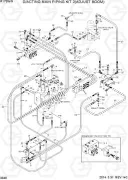 3648 D/ACTING MAIN PIPING KIT 2(ADJUST BOOM) R170W-9, Hyundai