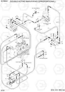 3710 DOUBLE ACTING MAIN PIPING2(PROPORTIONAL) R170W-9, Hyundai