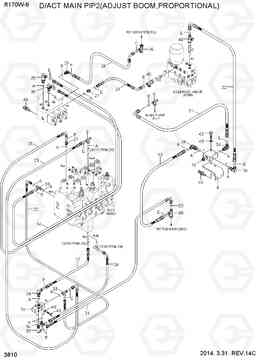 3810 D/ACT MAIN PIP2(AD BOOM,PROPORTIONAL) R170W-9, Hyundai