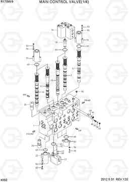 4050 MAIN CONTROL VALVE(1/4) R170W-9, Hyundai