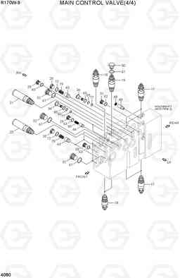 4080 MAIN CONTROL VALVE(4/4) R170W-9, Hyundai