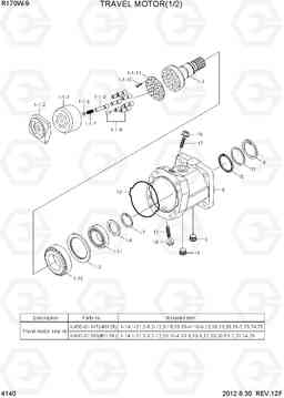 4140 TRAVEL MOTOR(1/2) R170W-9, Hyundai