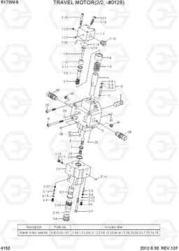 4150 TRAVEL MOTOR(2/2, -#0128) R170W-9, Hyundai