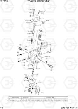 4151 TRAVEL MOTOR(2/2, #0129-) R170W-9, Hyundai