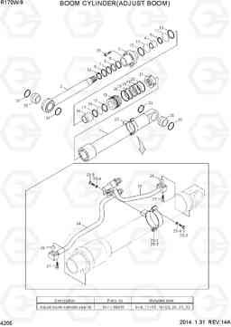 4205 BOOM CYLINDER(ADJUST BOOM) R170W-9, Hyundai