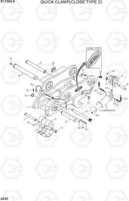 4430 QUICK CLAMP(CLOSE TYPE 2, -#0185) R170W-9, Hyundai