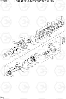 5140 FRONT AXLE OUTPUT GROUP(-#0192) R170W-9, Hyundai