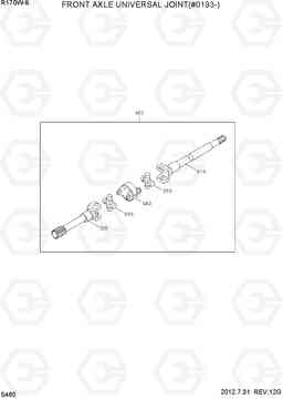 5460 FRONT AXLE UNIVERSAL JOINT(#0193-) R170W-9, Hyundai