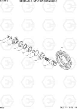 5500 REAR AXLE INPUT GROUP(#0193-) R170W-9, Hyundai