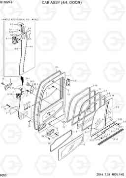 6050 CAB ASSY(4/4, DOOR) R170W-9, Hyundai