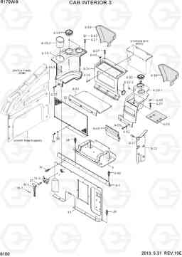 6100 CAB INTERIOR 3 R170W-9, Hyundai