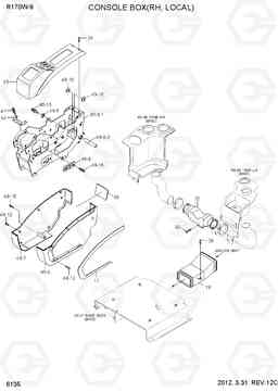6135 CONSOLE BOX (RH, LOCAL) R170W-9, Hyundai