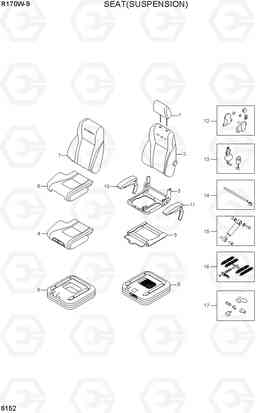 6152 SEAT(SUSPENSION) R170W-9, Hyundai