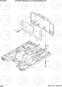 6400 UPPER FRAME & COUNTERWEIGHT R170W-9, Hyundai