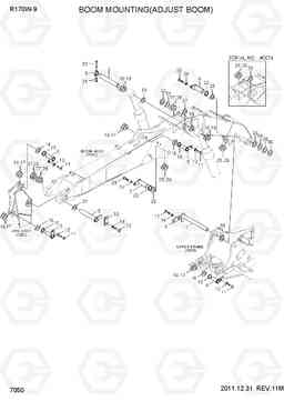 7050 BOOM MOUNTING(ADJUST BOOM) R170W-9, Hyundai