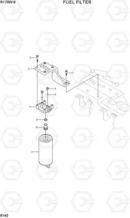 9140 FUEL FILTER R170W-9, Hyundai