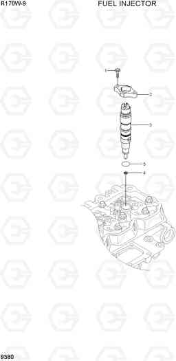 9380 FUEL INJECTIOR R170W-9, Hyundai