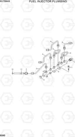 9390 FUEL INJECTOR PLUMBING R170W-9, Hyundai