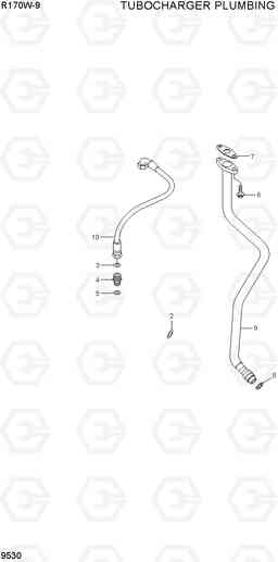 9530 TURBOCHARGER PLUMBING R170W-9, Hyundai