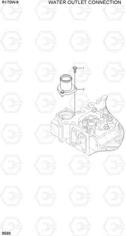 9560 WATER OUTLET CONNECTION R170W-9, Hyundai